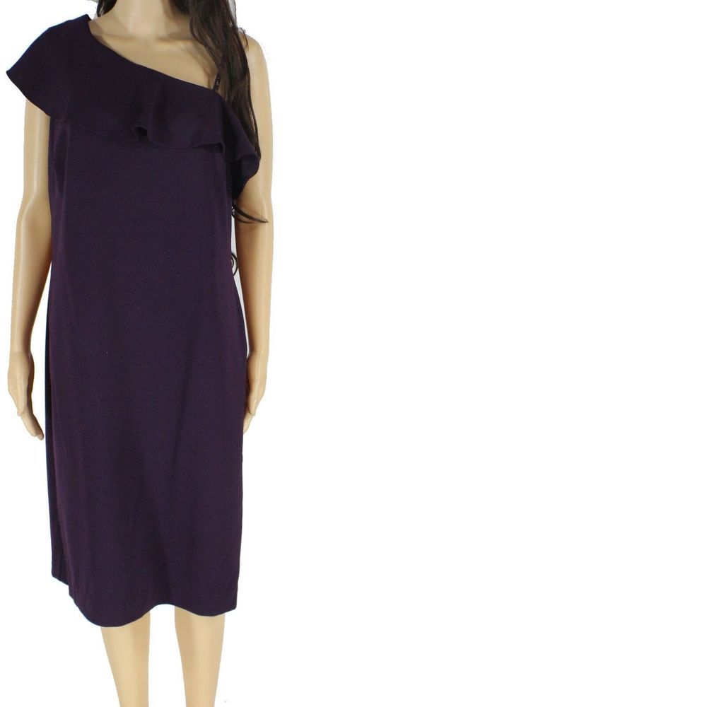 Elegant Purple One-Shoulder Dress